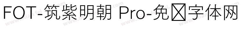 FOT-筑紫明朝 Pro字体转换